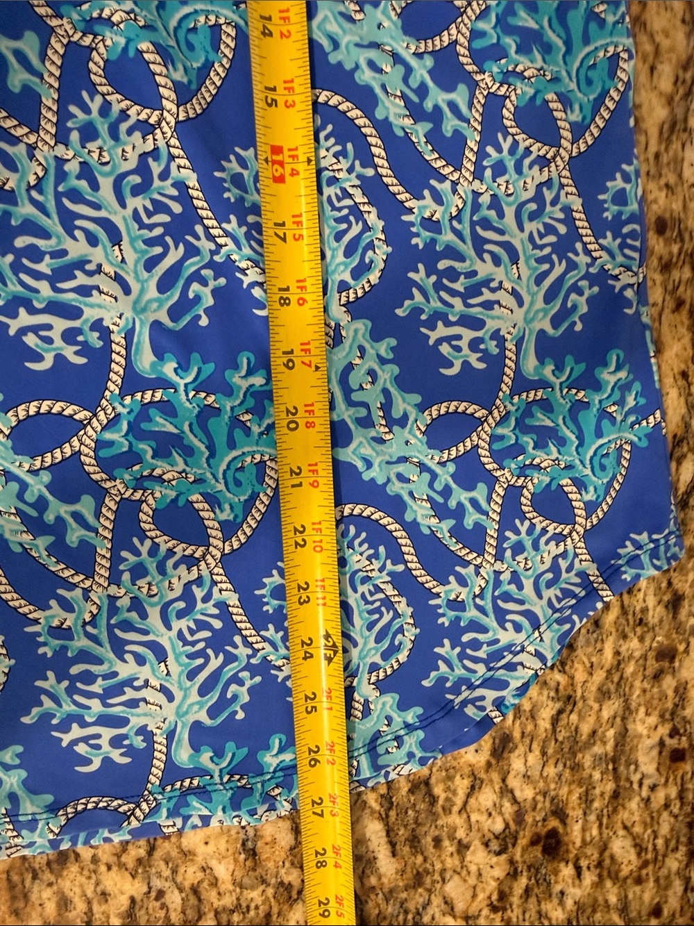 Lulu-B Coral Reef Rope Print Sleeveless Stretch Tank Top Blue Size L - Picture 9 of 9